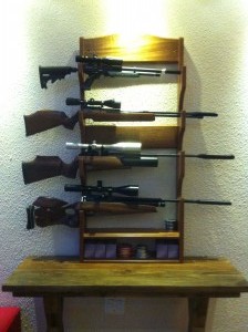 Mahogany Rifle rack